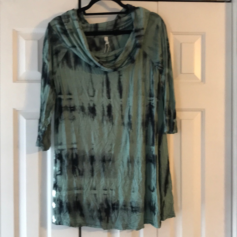 Tie Dye Cowl Neck top